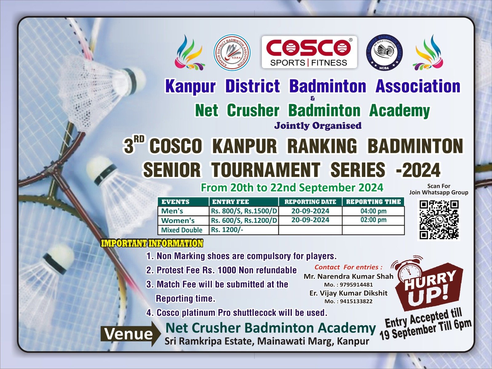 Read more about the article 3rd Cosco Tournament 2024